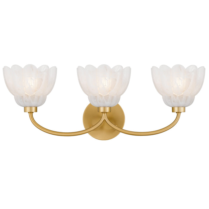 Myhouse Lighting Quoizel - WHP8623BRG - Three Light Vanity - Whitecap - Brushed Gold