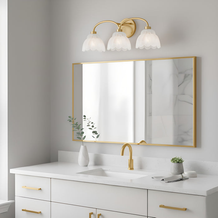 Myhouse Lighting Quoizel - WHP8623BRG - Three Light Vanity - Whitecap - Brushed Gold