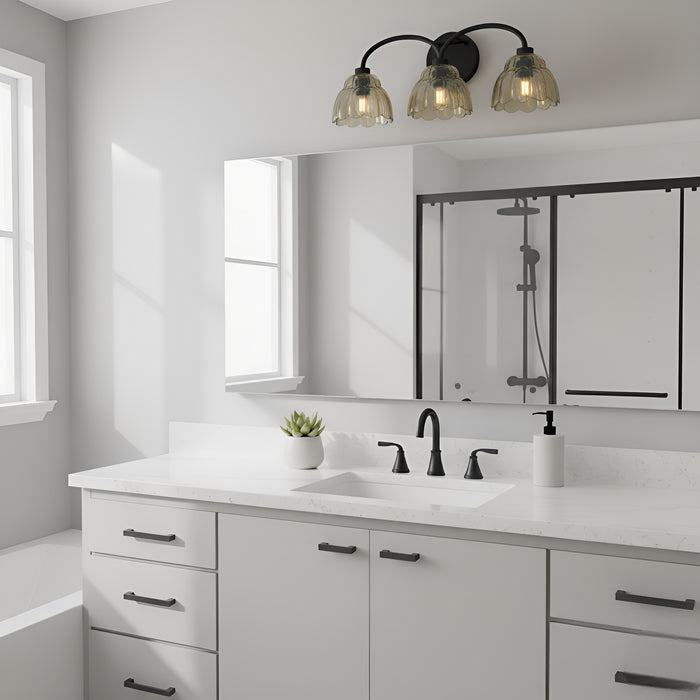 Myhouse Lighting Quoizel - WHP8623MC - Three Light Vanity - Whitecap - Mottled Cocoa