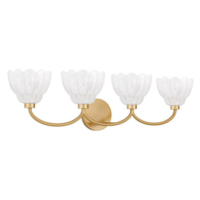 Myhouse Lighting Quoizel - WHP8631BRG - Four Light Vanity - Whitecap - Brushed Gold
