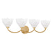 Myhouse Lighting Quoizel - WHP8631BRG - Four Light Vanity - Whitecap - Brushed Gold