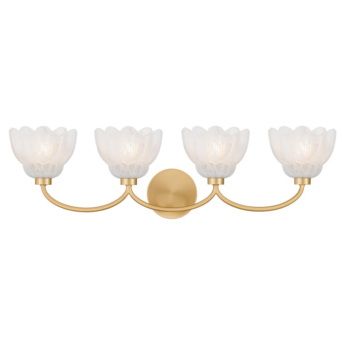 Myhouse Lighting Quoizel - WHP8631BRG - Four Light Vanity - Whitecap - Brushed Gold