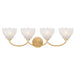 Myhouse Lighting Quoizel - WHP8631BRG - Four Light Vanity - Whitecap - Brushed Gold