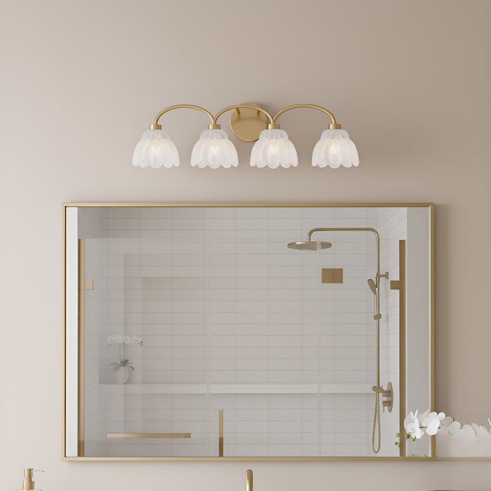 Myhouse Lighting Quoizel - WHP8631BRG - Four Light Vanity - Whitecap - Brushed Gold