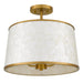 Myhouse Lighting Quoizel - WIND1716BRG - Three Light Semi-Flush Mount - Windley - Brushed Gold