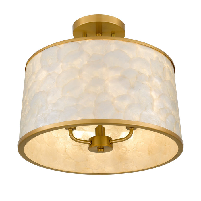 Myhouse Lighting Quoizel - WIND1716BRG - Three Light Semi-Flush Mount - Windley - Brushed Gold