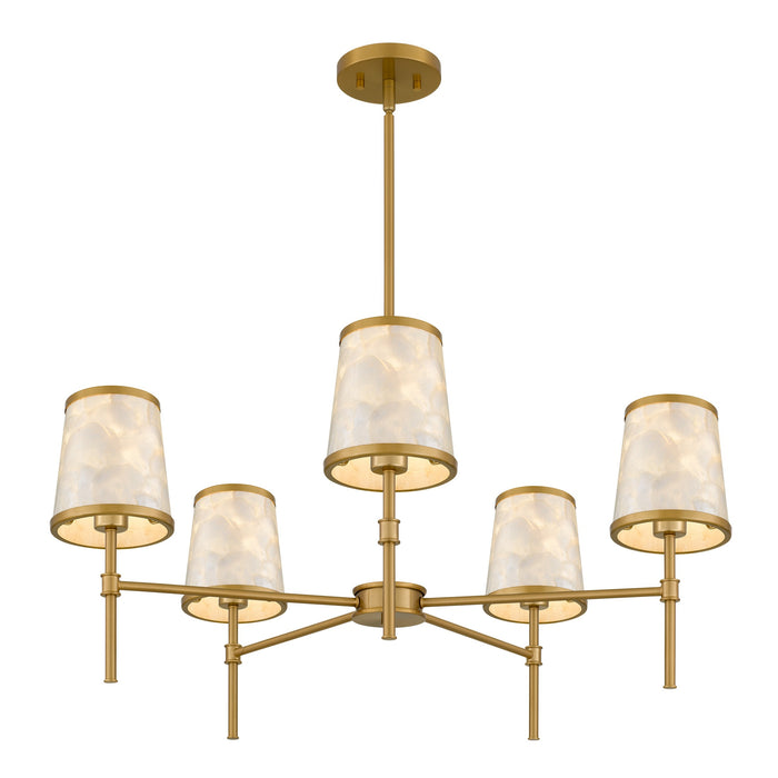 Myhouse Lighting Quoizel - WIND5032BRG - Five Light Chandelier - Windley - Brushed Gold