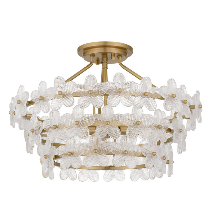 Myhouse Lighting Quoizel - WRIG1720BRG - Four Light Semi-Flush Mount - Wright - Brushed Gold