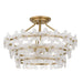 Myhouse Lighting Quoizel - WRIG1720BRG - Four Light Semi-Flush Mount - Wright - Brushed Gold