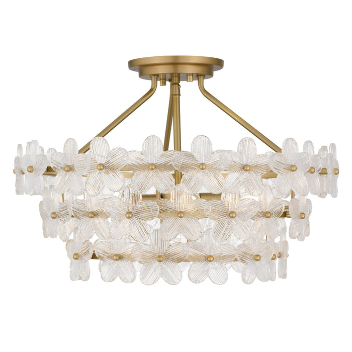 Myhouse Lighting Quoizel - WRIG1720BRG - Four Light Semi-Flush Mount - Wright - Brushed Gold