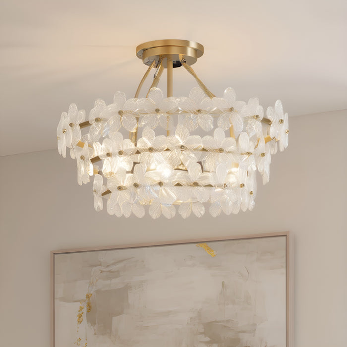 Myhouse Lighting Quoizel - WRIG1720BRG - Four Light Semi-Flush Mount - Wright - Brushed Gold