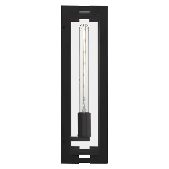 Myhouse Lighting Quoizel - YOUN8407MBK - One Light Outdoor Wall Lantern - Young - Matte Black