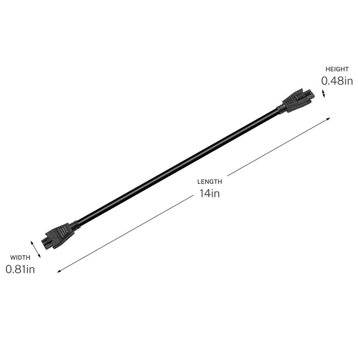 Myhouse Lighting Progress Lighting - P860064-031 - Interconnecting Cord - Arza - Black