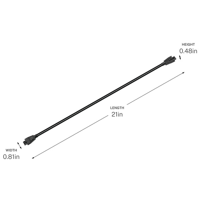 Myhouse Lighting Progress Lighting - P860065-031 - Interconnecting Cord - Arza - Black