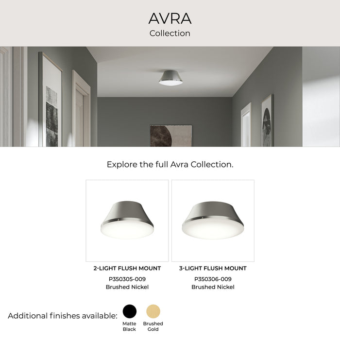 Myhouse Lighting Progress Lighting - P350306-009 - Three Light Flush Mount - Avra - Brushed Nickel