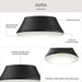 Myhouse Lighting Progress Lighting - P350306-31M - Three Light Flush Mount - Avra - Matte Black