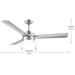Myhouse Lighting Progress Lighting - P250122-009-30 - 52" Ceiling Fan - Axion I - Brushed Nickel