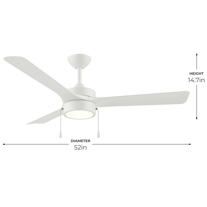 Myhouse Lighting Progress Lighting - P250122-28M-30 - 52" Ceiling Fan - Axion I - Matte White