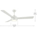 Myhouse Lighting Progress Lighting - P250122-28M-30 - 52" Ceiling Fan - Axion I - Matte White