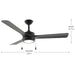 Myhouse Lighting Progress Lighting - P250122-31M-30 - 52" Ceiling Fan - Axion I - Matte Black