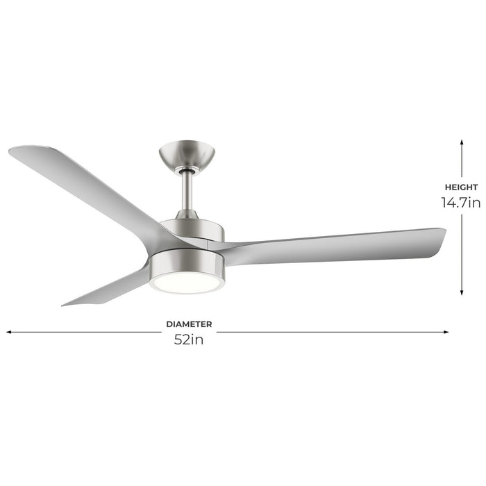 Myhouse Lighting Progress Lighting - P250123-009-30 - 52" Ceiling Fan - Axion II - Brushed Nickel
