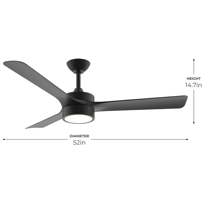 Myhouse Lighting Progress Lighting - P250123-31M-30 - 52" Ceiling Fan - Axion II - Matte Black