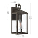 Myhouse Lighting Progress Lighting - P560405-020 - One Light Outdoor Wall Mount - Cantley - Antique Bronze