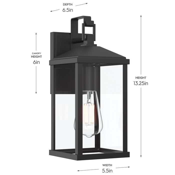 Myhouse Lighting Progress Lighting - P560405-31M - One Light Outdoor Wall Mount - Cantley - Matte Black