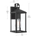 Myhouse Lighting Progress Lighting - P560405-31M - One Light Outdoor Wall Mount - Cantley - Matte Black