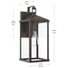 Myhouse Lighting Progress Lighting - P560406-020 - One Light Outdoor Wall Mount - Cantley - Antique Bronze