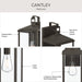 Myhouse Lighting Progress Lighting - P560406-020 - One Light Outdoor Wall Mount - Cantley - Antique Bronze