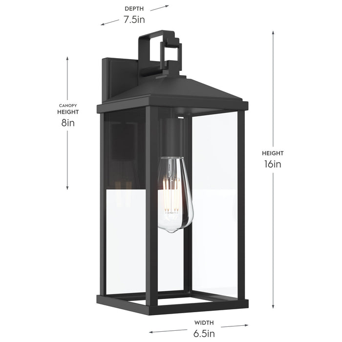Myhouse Lighting Progress Lighting - P560406-31M - One Light Outdoor Wall Mount - Cantley - Matte Black
