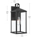 Myhouse Lighting Progress Lighting - P560406-31M - One Light Outdoor Wall Mount - Cantley - Matte Black