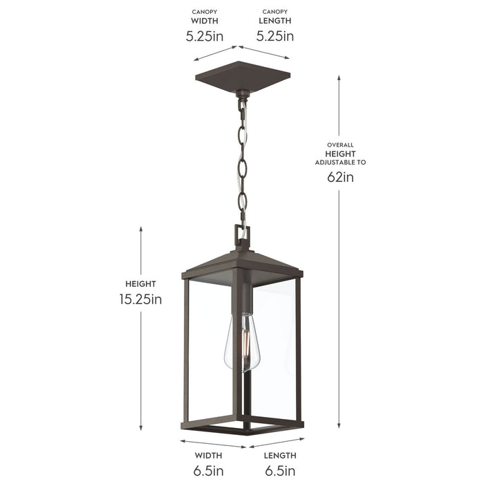 Myhouse Lighting Progress Lighting - P550147-020 - One Light Outdoor Pendant - Cantley - Antique Bronze