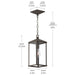 Myhouse Lighting Progress Lighting - P550147-020 - One Light Outdoor Pendant - Cantley - Antique Bronze