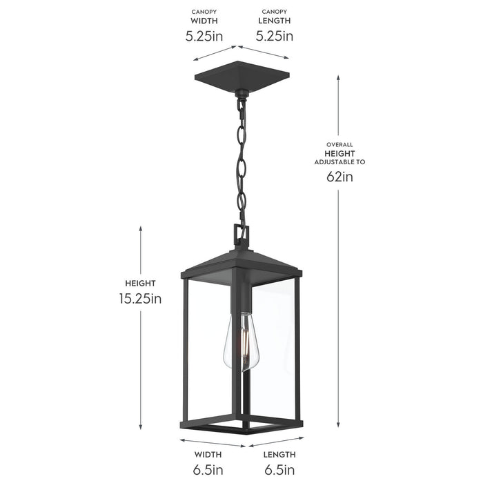 Myhouse Lighting Progress Lighting - P550147-31M - One Light Outdoor Pendant - Cantley - Matte Black