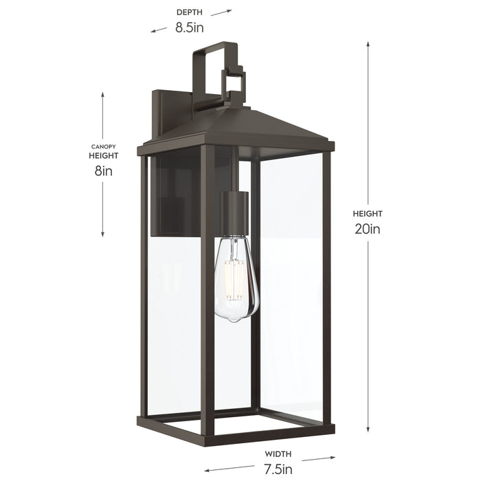 Myhouse Lighting Progress Lighting - P560407-020 - One Light Outdoor Wall Mount - Cantley - Antique Bronze