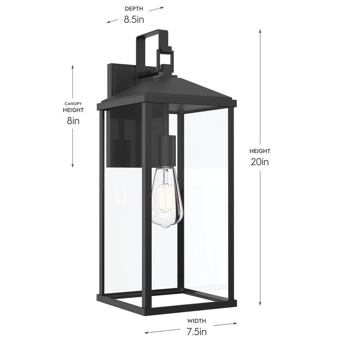 Myhouse Lighting Progress Lighting - P560407-31M - One Light Outdoor Wall Mount - Cantley - Matte Black