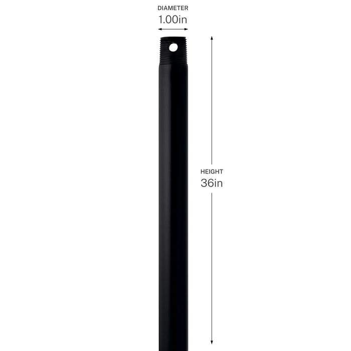 Myhouse Lighting Progress Lighting - C2606-BK - Ceiling Fan Downrod - Downrod - Black (Kichler)