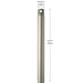 Myhouse Lighting Progress Lighting - C2608-009 - Ceiling Fan Downrod - Downrod - Brushed Nickel