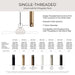 Myhouse Lighting Progress Lighting - C2608-HBB - Ceiling Fan Downrod - Downrod - Heritage Brushed Bronze
