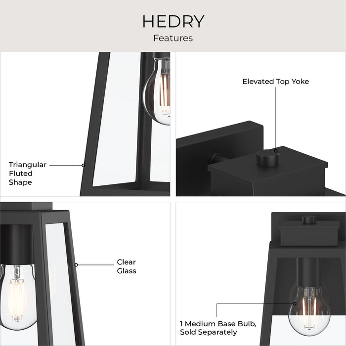Myhouse Lighting Progress Lighting - P560401-31M - One Light Outdoor Wall Mount - Hedry - Matte Black
