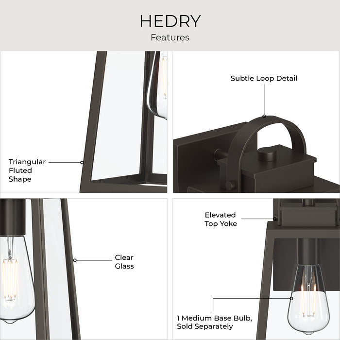 Myhouse Lighting Progress Lighting - P560403-020 - One Light Outdoor Wall Mount - Hedry - Antique Bronze