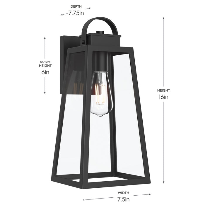 Myhouse Lighting Progress Lighting - P560403-31M - One Light Outdoor Wall Mount - Hedry - Matte Black