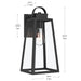 Myhouse Lighting Progress Lighting - P560403-31M - One Light Outdoor Wall Mount - Hedry - Matte Black