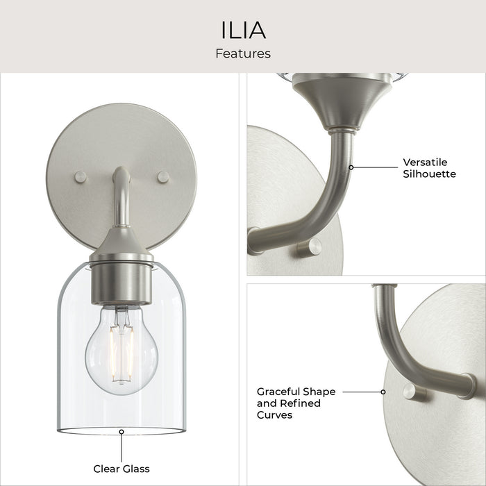 Myhouse Lighting Progress Lighting - P710155-009 - One Light Wall Sconce - Ilia - Brushed Nickel