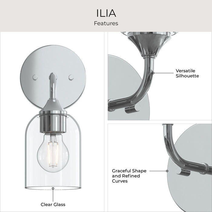 Myhouse Lighting Progress Lighting - P710155-015 - One Light Wall Sconce - Ilia - Polished Chrome