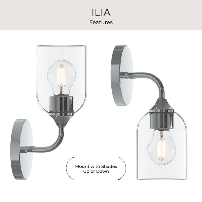 Myhouse Lighting Progress Lighting - P710155-015 - One Light Wall Sconce - Ilia - Polished Chrome