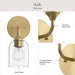 Myhouse Lighting Progress Lighting - P710155-191 - One Light Wall Sconce - Ilia - Brushed Gold