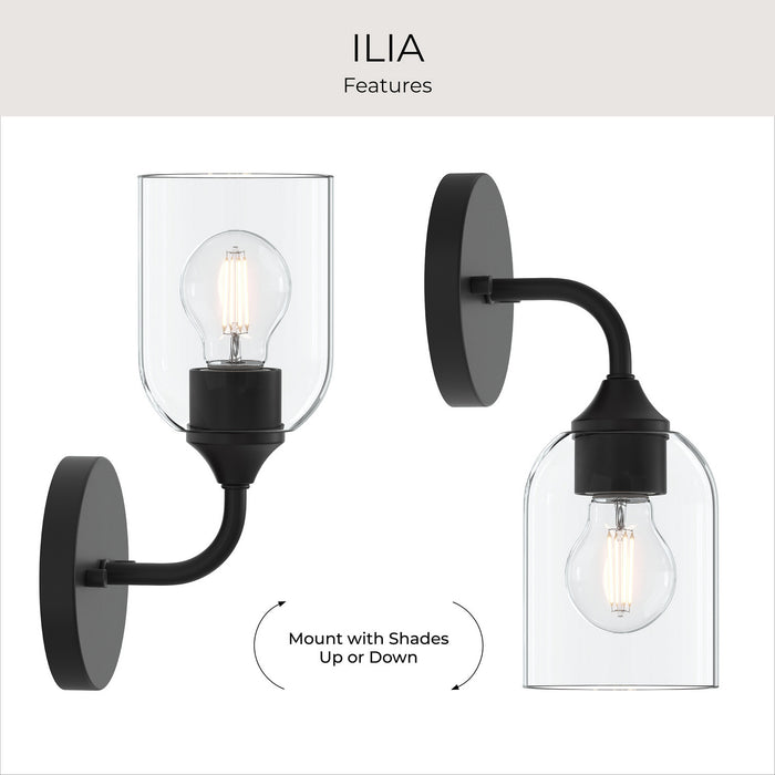 Myhouse Lighting Progress Lighting - P710155-31M - One Light Wall Sconce - Ilia - Matte Black